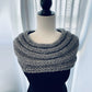 Hand-Knitted Grey Cowl